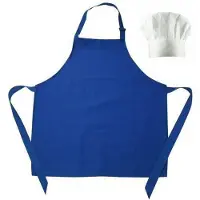 Benza Kinderschort met koksmuts - Kobaltblauw - 50 x 60 cm