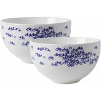Heinen Delfts Blauw Yoghurtschaal De Blauwe Fiets 2 st. -