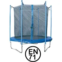 Garlando - Combi S - Trampoline met Veiligheidsnet - voor Kinderen en Volwassenen - Rond - 183 cm - met Veilige Rand - Blauw