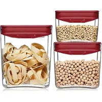 ClickClack Vershoudbox Pantry Cube - Set van 3 Stuks - Rood