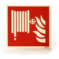 Allesveilig.nl Brandslanghaspel pictogram fotoluminescerend & zelfklevend