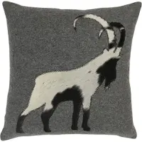 Mars & More wol grijs kussen steenbok 45x45cm