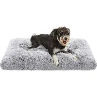 Topmast Hondenkussen Fuzzy - Fluffy Soft Series - Grijs - Maat L - 100 x 75 x 22 cm
