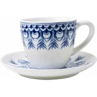 Heinen Delfts Blauw Espresso kop en schotel Paauw Blauw -