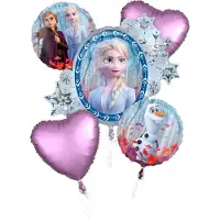 Amscan - Boeket van 5 Frozen 2 folieballonnen