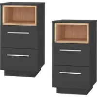 Vicco Beatrice Nachtkastje – Set van 2 Antraciet