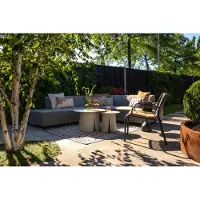 Van der Garde Tuinmeubelen Malaga/Velora cream - hoekbank loungeset chaise longue - taupe