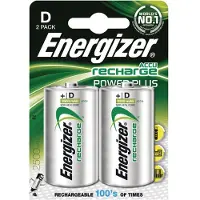 Energizer 2500 mAh herlaadbare batterij Power Plus D - blister van 2 stuks