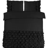 Dreamhouse Dekbedovertrek Cyprus Black Percal-240 x 200 / 220 cm | Lits-Jumeaux