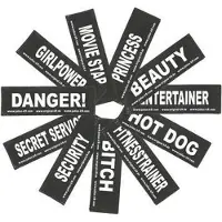 Julius-K9 Set Labels voor Powerharness - Large tekst: SUPERGIRL