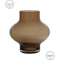 Vase the World Vaas Ruvuma | Medium | Taupe - Bruin | Mond geblazen glas | Ø28 x H28 cm