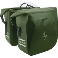 Voltano Dubbele Fietstas Rolltop Urban Green - 48 Liter - 100% Waterdicht