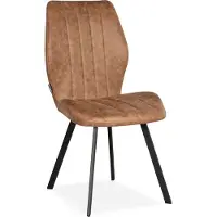 De Bommel Meubelen Eetkamerstoel Kenny - Otis Cognac - Stof - Cognac - Industrieel - Eettafelstoel - Keukenstoel - Eetstoel - Stoel eetkamer