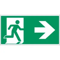 Allesveilig.nl Nooduitgang naar rechts pictogram