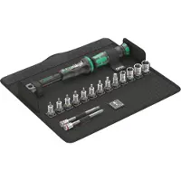 Wera set met Click-torque verstelbare momentsleutel + 16 bits