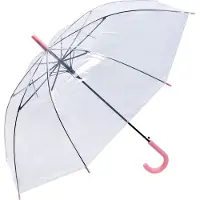 Clayre & Eef Paraplu Volwassenen 80 cm Transparant Kunststof
