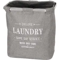 MCW Wasmand -C34, Wasbox Wasmand met net, 1 vak 56x49x30cm 82l ~ grijs