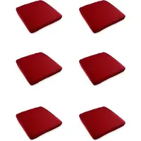 Madison - 6 stuks - universeel zitkussen - 48x50cm - tuinstoelkussens - Rib Red- vervangingskussen - wicker