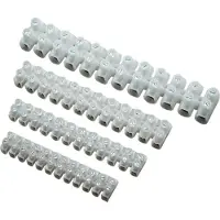 Bkl Electronic 073400/10 Kroonsteen Flexibel: - Massief: 4-4 mm² Aantal polen: 12 10 stuk(s) Wit