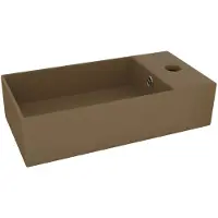 The Living Store Wastafel Deluxe - Badkamermeubel - 480x250x150 mm - Matcrème
