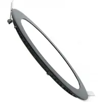 BES LED LED Downlight Slim - Inbouw Rond 12W - Dimbaar - Helder/Koud Wit 6400K - Mat Zwart Aluminium - Ø170mm