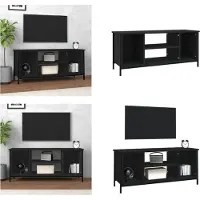 vidaXL Tv-meubel 102x35x45 cm bewerkt hout zwart - Tv-kast - Tv-kasten - Tv-meubel - Hifi-meubel