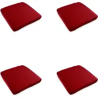 Madison - 4 stuks - universeel zitkussen - 48x50cm - tuinstoelkussens - Rib Red- vervangingskussen - wicker