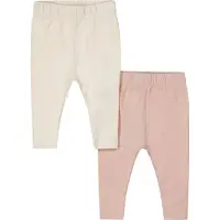 Dirkje babybroek - roze/ecru (set van 2) Meisjes Stretchkatoen Effen - maat 86