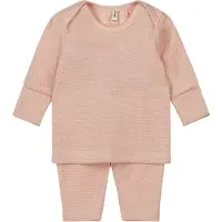 Dirkje broek + longsleeve roze Set Meisjes Katoen Ronde hals Effen - maat 74