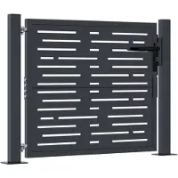 vidaXL Poort 100x100 cm met vierkant staal antracietkleurig