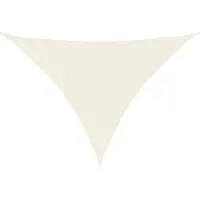 vidaXL Zonnescherm driehoekig 3,5x3,5x4,9 m oxford stof crèmekleurig
