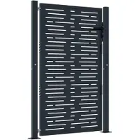 vidaXL - Poort - 105x130 - cm - met - vierkant - staal - antracietkleurig