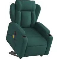 vidaXL Sta-op-massagestoel elektrisch verstelbaar stof donkergroen