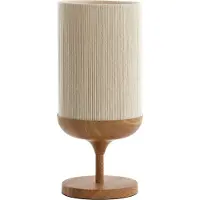 Light & Living Tafellamp Dania lichte hout print