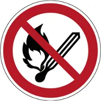 Allesveilig.nl Vuur, open vlam en roken verboden pictogram