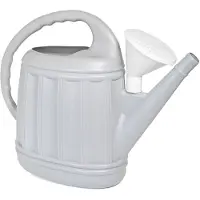 Hega hogar Tuinplanten Gieter Eureka - kunststof - zilvergrijs - voor buiten - met broeskop - 12 Liter - Gieters