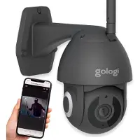 Gologi Beveiligingscamera – 3MP - Nachtzicht, Bewegingsdetectie & Two-Way Audio – WiFi & App – 10 x 11 x 17,5 cm – Zwart