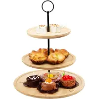 Excellent houseware Etagere 3-laags Bruin bruin Hout Etagère
