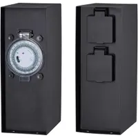 Livolo Buiten Wandcontactdoos | Zwart | 2 Stopcontacten | Waterdicht