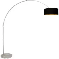 Steinhauer Booglamp Sparkled Light Staal met Zwarte kap