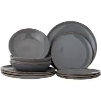 Bloomingville Sandrine servies 12-delig Grijs