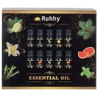 Ruhhy ESSENTIËLE OLIËN SET 10 stuks van elk 15 ml - Etherische Aromatherapie - Aroma Olie Geuren - Etherische essentiële oliën voor geurverspreider of aromadiffuser