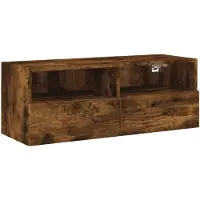 vidaXL Tv-wandmeubel 80x30x30 cm bewerkt hout gerookt eikenkleurig
