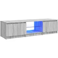 vidaXL Tv-meubel met LED-verlichting 140x40x36 cm grijs sonoma eiken
