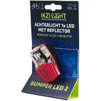 Ikzi Light Achterlicht Led Batterijen Rood/zwart