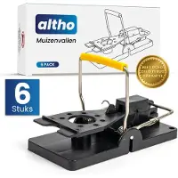Altho Muizenklemmen - Muizenvallen - 6 stuks - Mouse traps - Muizenval - 100% pakkans – Voor binnen en buiten