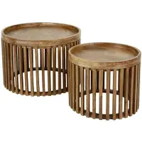 Fraaai Odila salontafel mangohout set van 2