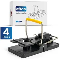 Altho Muizenvallen - Muizenklemmen - 4 stuks - Mouse traps - Muizenval - 100% pakkans – Voor binnen en buiten