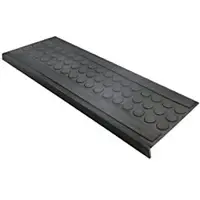 FLOORDIREKT STEP Coin Trapmat Rubber Zwart 25 x 75 cm