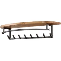 Fraaai Leanne wandkapstok 8 haken hoedenplank